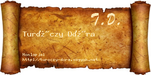 Turóczy Dóra névjegykártya