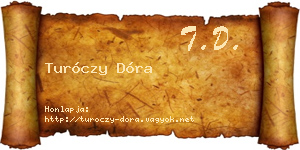 Turóczy Dóra névjegykártya